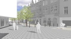 Erweiterung der Fußgängerzone: Visualisierung Fürstenstraße nachher (Foto: Landeshauptstadt Saarbrücken)
