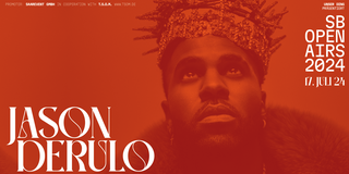 Jason Derulo mit Krone vor rotem Hintergrund. (Foto: SR)