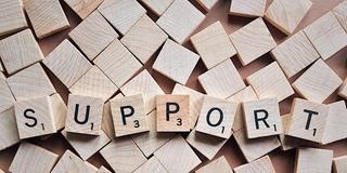 Das Wort "Support" auf Holybuchstaben (Foto: pixabay.com)
