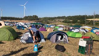 Der Campingplatz beim Rocco del Schlacko 2022 (Foto: SR/Jessi Ziegler)